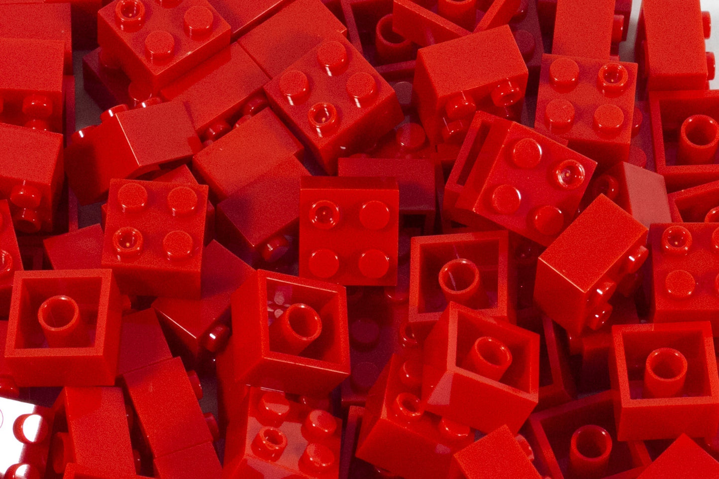2x2 Stud Brick 100 Pack (Red)