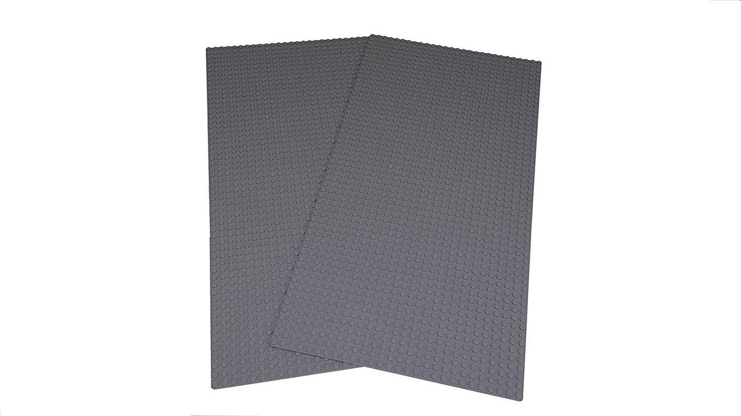 28x56 Stud Baseplate 2 Pack (Light Grey)