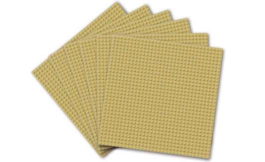 32x32 Stud Baseplate 6 Pack (Sand)