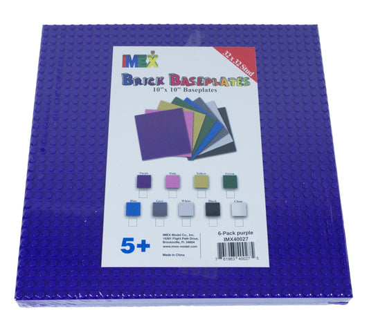 32x32 Stud Baseplate 6 Pack (Purple)