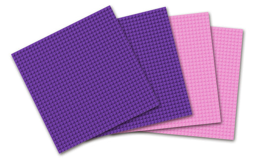 32x32 Stud Baseplate 4 Pack (Pink/Purple)