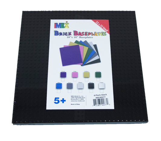32x32 Stud Baseplate 4 Pack (Black)