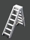 Silver Plastic Model Ladder 100mm 1 piece set
