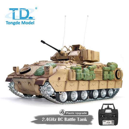 TONGDE M1A2 Bradley 1/16 Scale Battle Tank - Metal Tracks