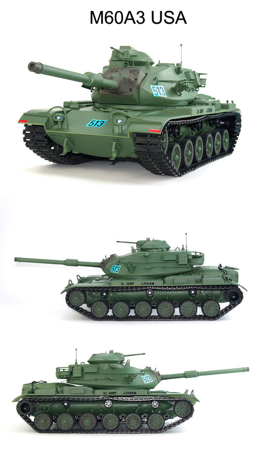 TONGDE US M60A3 1/16 Scale Battle Tank - Plastic Tracks