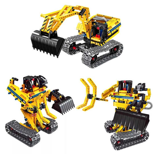 QIH06801 – TECH Brick 2-in-1 Excavator (335 pcs, Manual Build)