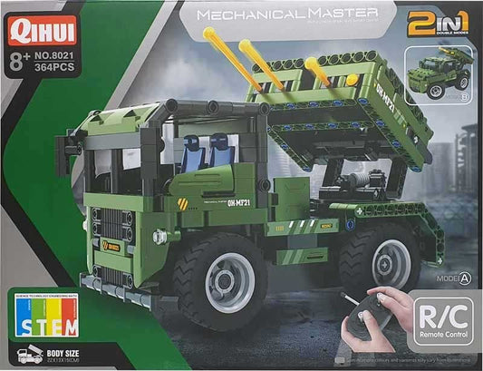 QIH08021 – TECH Brick RC Rocket Launcher Truck (401 pcs, Remote Control)