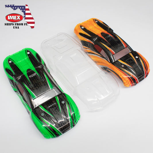 Ninja Truggy Body (Orange/Green/Clear)