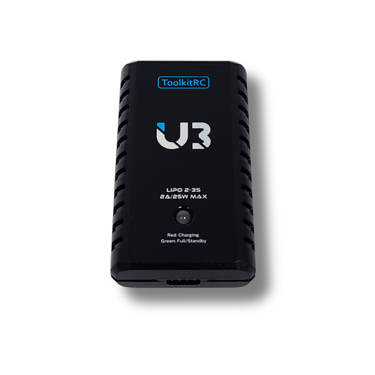 ToolkitRC U3 USB-C Charger – Compact 20W Smart Charger for 2S–3S LiPo Batteries