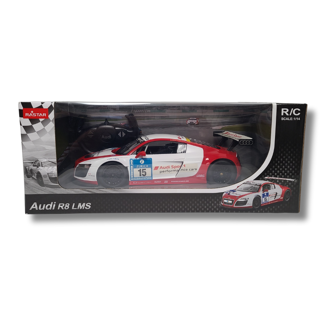 Rastar 1:14 Scale Audi R8 LMS RC Car – Officially Licensed Remote Control Race Car (White)