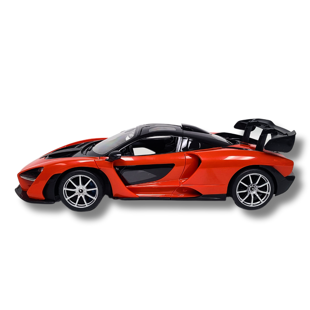 Rastar 1:14 Scale McLaren Senna RC Car – Officially Licensed Remote Control Supercar (Orange/Yellow)