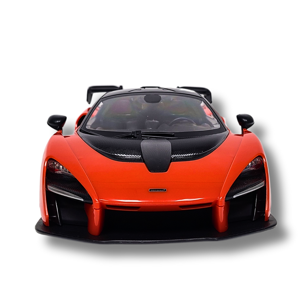 Rastar 1:14 Scale McLaren Senna RC Car – Officially Licensed Remote Control Supercar (Orange/Yellow)