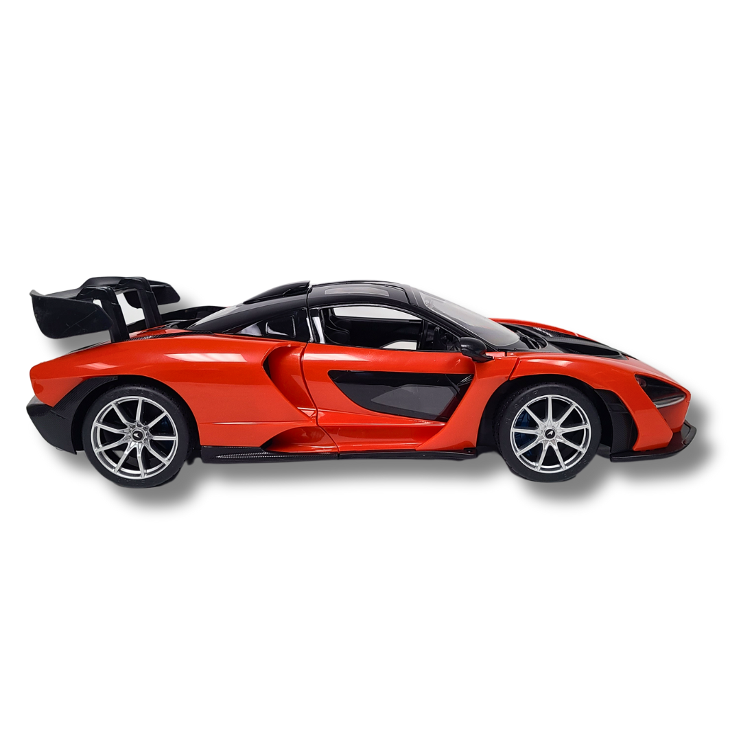 Rastar 1:14 Scale McLaren Senna RC Car – Officially Licensed Remote Control Supercar (Orange/Yellow)
