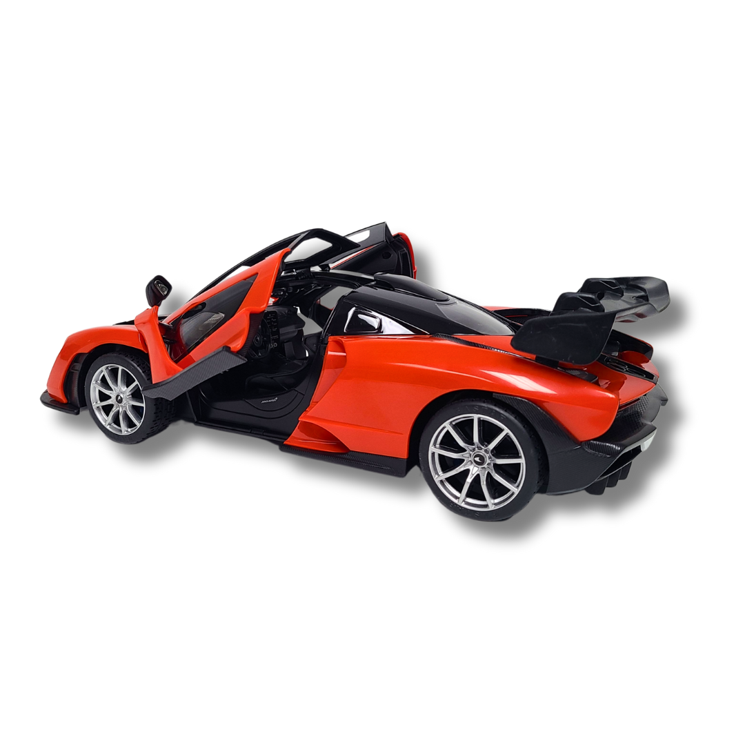 Rastar 1:14 Scale McLaren Senna RC Car – Officially Licensed Remote Control Supercar (Orange/Yellow)