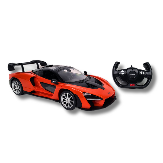 Rastar 1:14 Scale McLaren Senna RC Car – Officially Licensed Remote Control Supercar (Orange/Yellow)