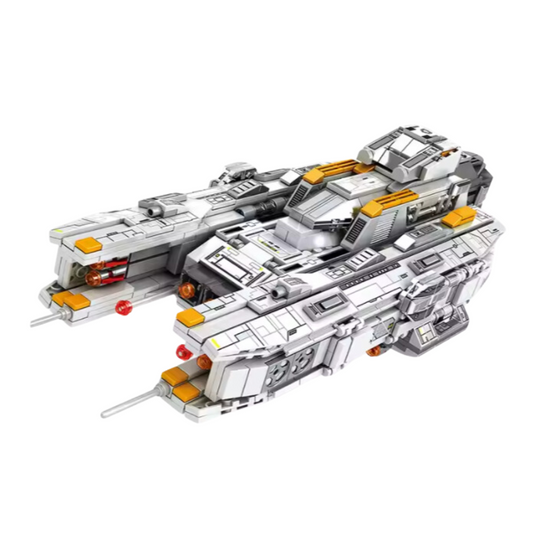 Reobrix 788 Artillery Escort Ship Brick Set – 966-Piece Futuristic Space Military Model with LED Lights