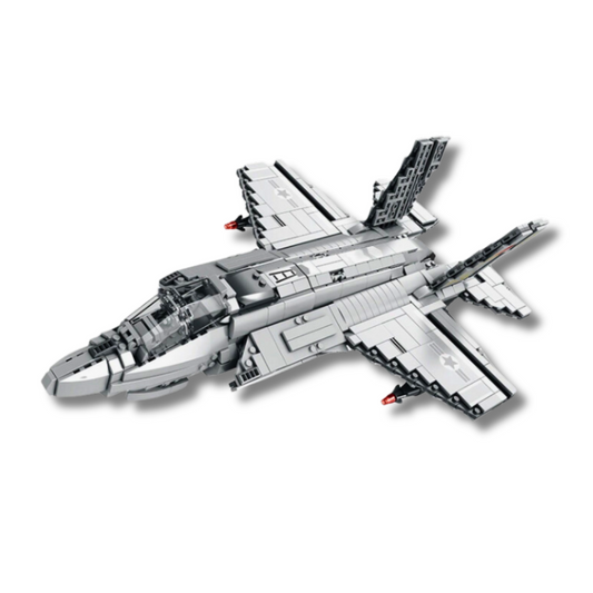 Reobrix F-35 Lightning II Brick Set – 1,600-Piece Modern Fighter Jet Model with Retractable Gear
