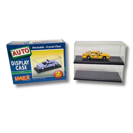 1/43 Scale Auto Display Case - Black (2-Pack) | Protective Showcase for Collectibles