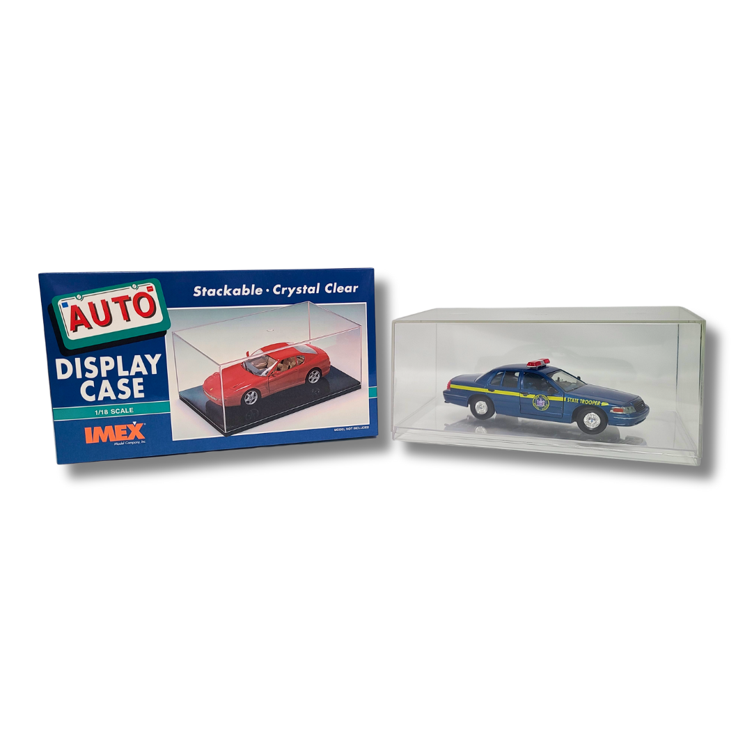 1/18 Scale Auto Display Case - Clear | Protective Showcase for Collectibles