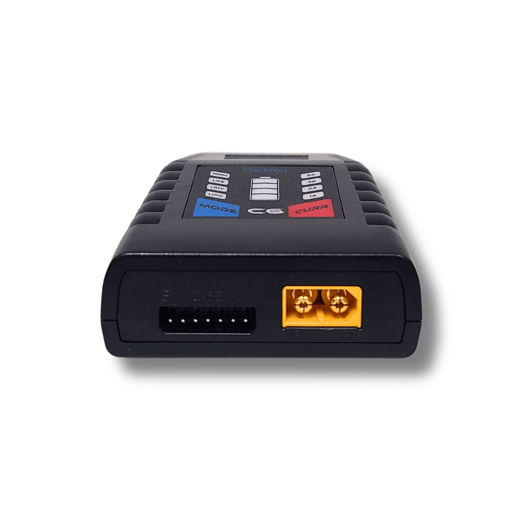 ToolkitRC C6 AC Charger – Compact 50W Smart Charger for LiPo, LiFe, NiMH Batteries