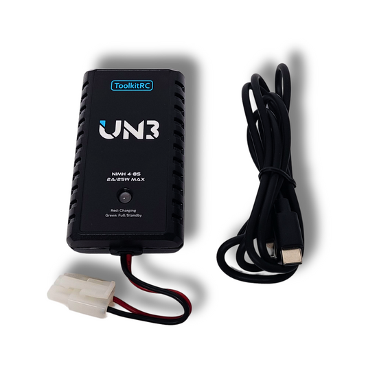 ToolkitRC UN3 USB-C Charger – Compact 20W Smart Charger for 4–8S NiMH Batteries