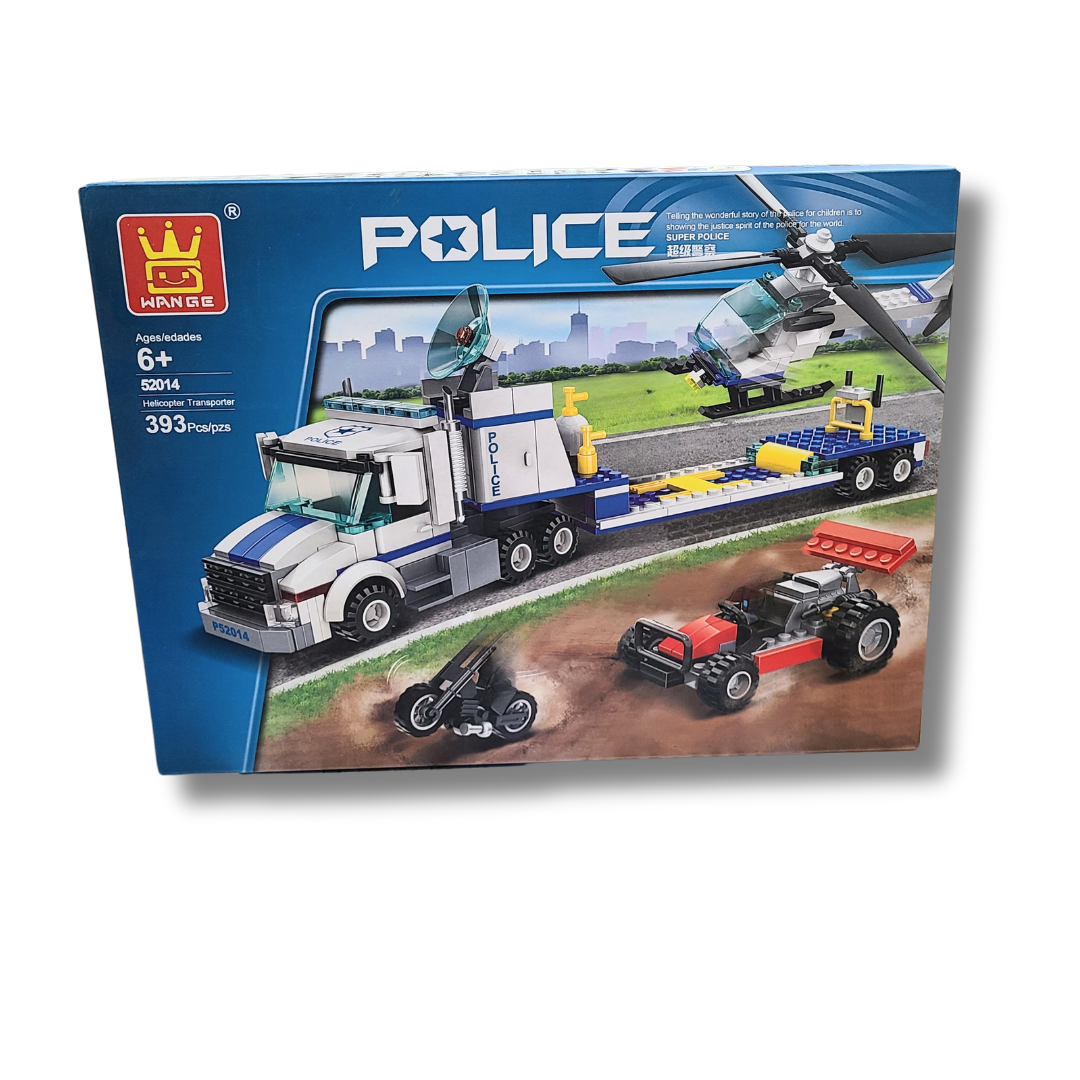 WANGE 52014 Mobile Police Headquarters – 393-Piece Building Block Set