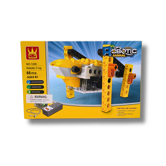 WANGE WAG1205 Robotic Frog – 55-Piece Motorized STEM Building Set