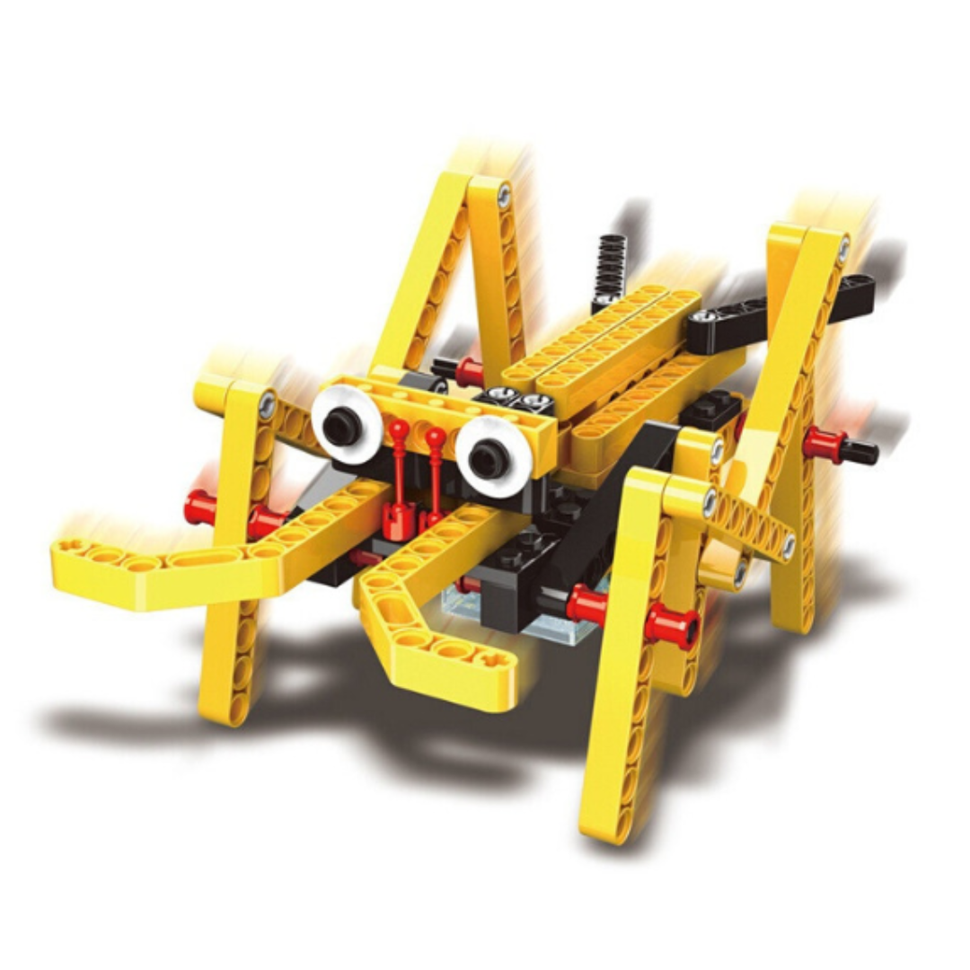 WANGE 1403 Power Machinery – 292-Piece STEM Forklift, Motorcycle, Moth & Vehicle Set