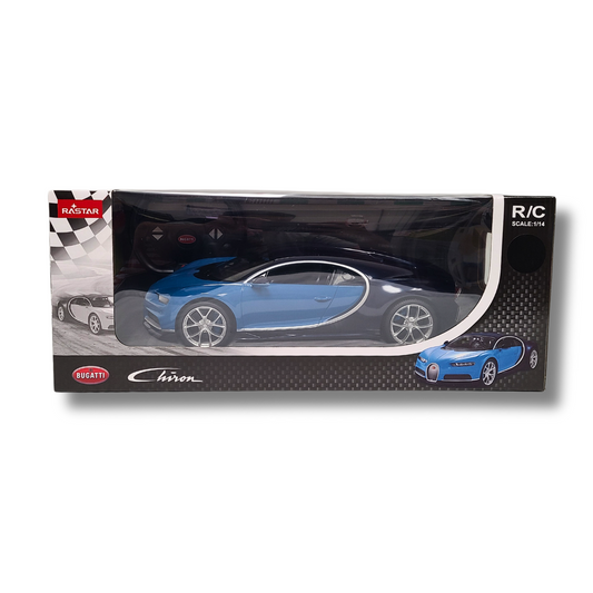 Rastar 1:14 Scale Bugatti Chiron RC Car – Officially Licensed Remote Control Supercar (Blue)