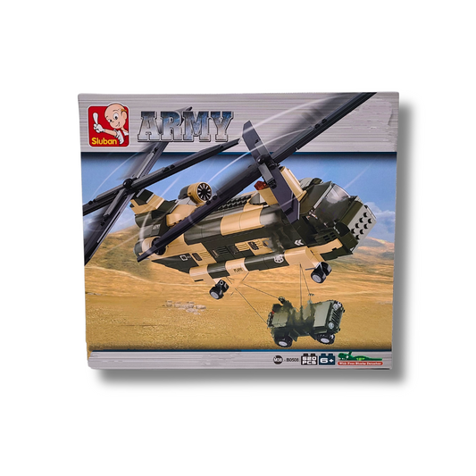 Sluban M38-B0508 Chinook Transport Helicopter – 520-Piece Military Brick Set