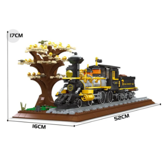 4-4-0 Steam Train Building Kit with Train Track – 950 PCS