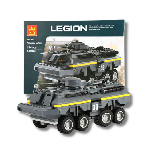 WANGE 3661 Armoured Vehicle – 384‑Piece Military Brick Set