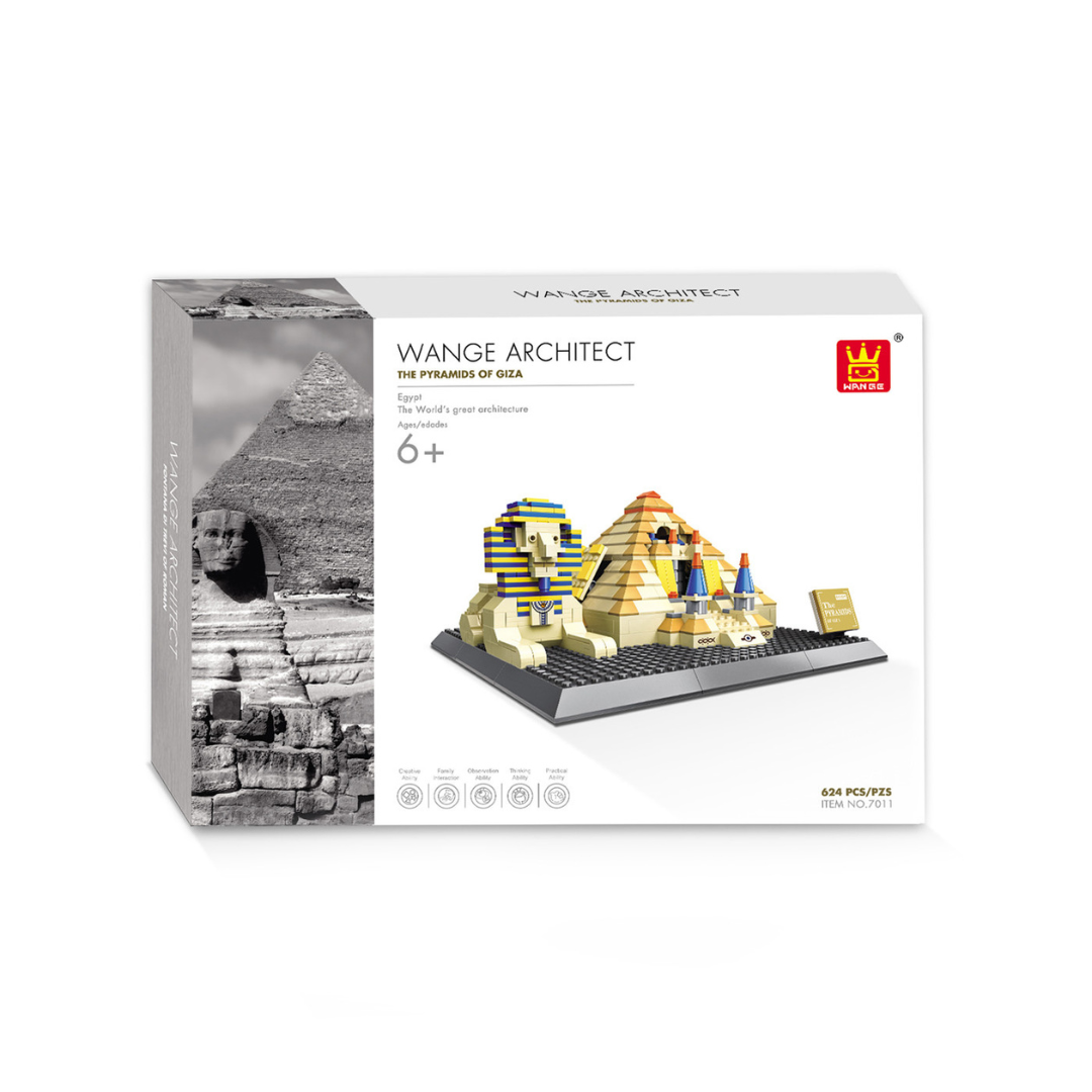 WANGE 4210 Pyramids of Giza – 624-Piece Egyptian Architecture Set