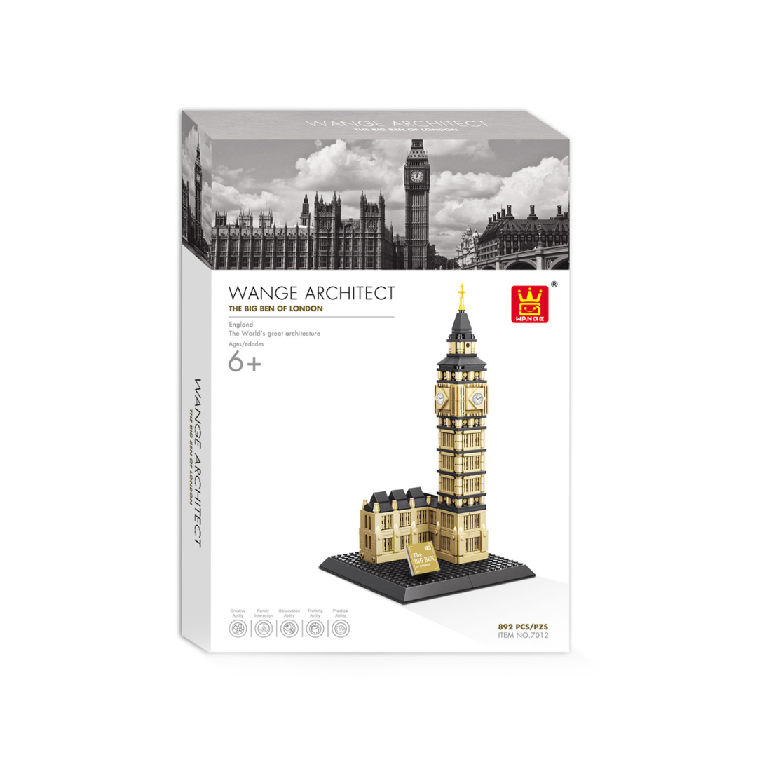 WANGE 4211 Elizabeth Tower (Big Ben) – 892-Piece Architecture Brick Set