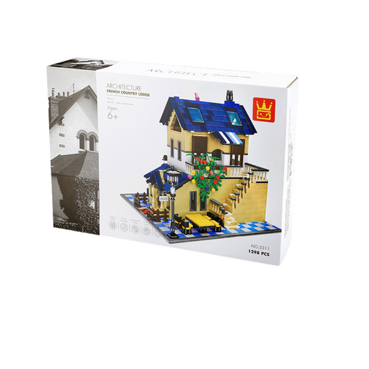 WANGE 5311 French Country Lodge – 1,298‑Piece Modular Architecture Set