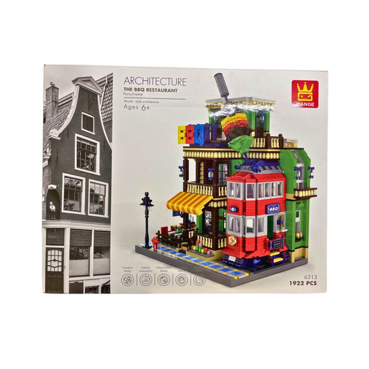 WANGE 6313 BBQ Restaurant – 1,922‑Piece Modular Architecture Set