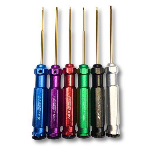 Classic Allen Wrench Set — Titanium Coated Tips (6-Piece, Metric & SAE)