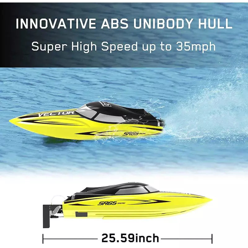 VolantexRC Vector SR65 Brushed RC Boat – 34 MPH Speed, Capsize Recovery & RTR
