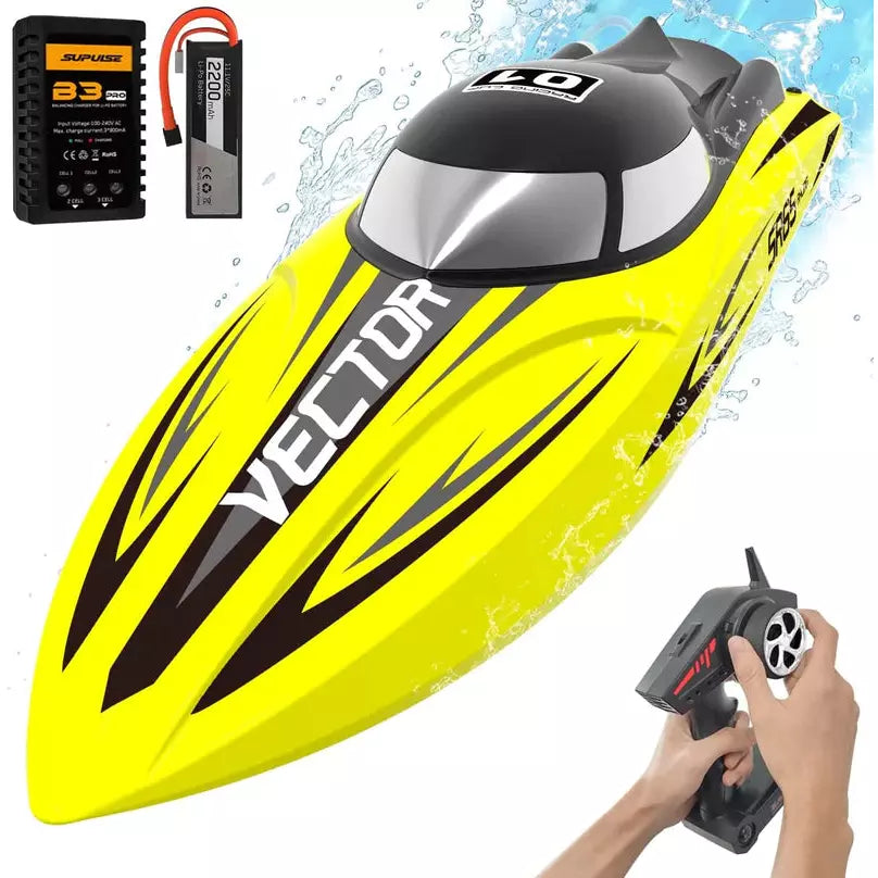 VolantexRC Vector SR65 Brushed RC Boat – 34 MPH Speed, Capsize Recovery & RTR