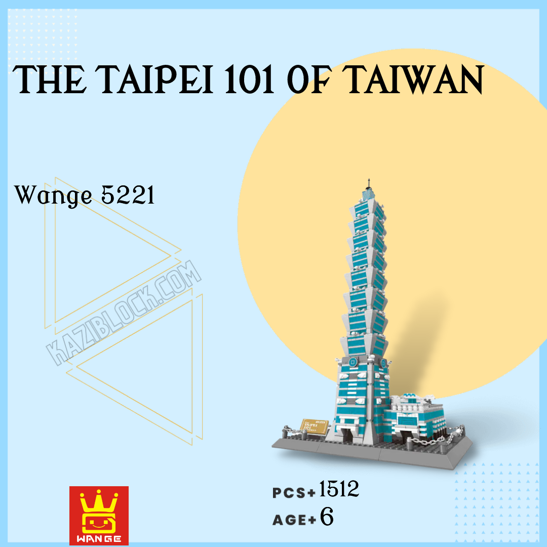 WANGE 5221 – Taipei 101 Architecture Building Set (1512 Pieces)