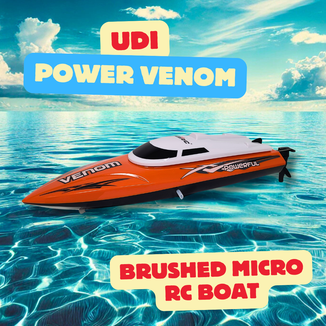 UDI001 Venom RC Boat – High-Speed 2.4GHz Racing Boat with Self-Righting Hull & Water-Cooled Motor