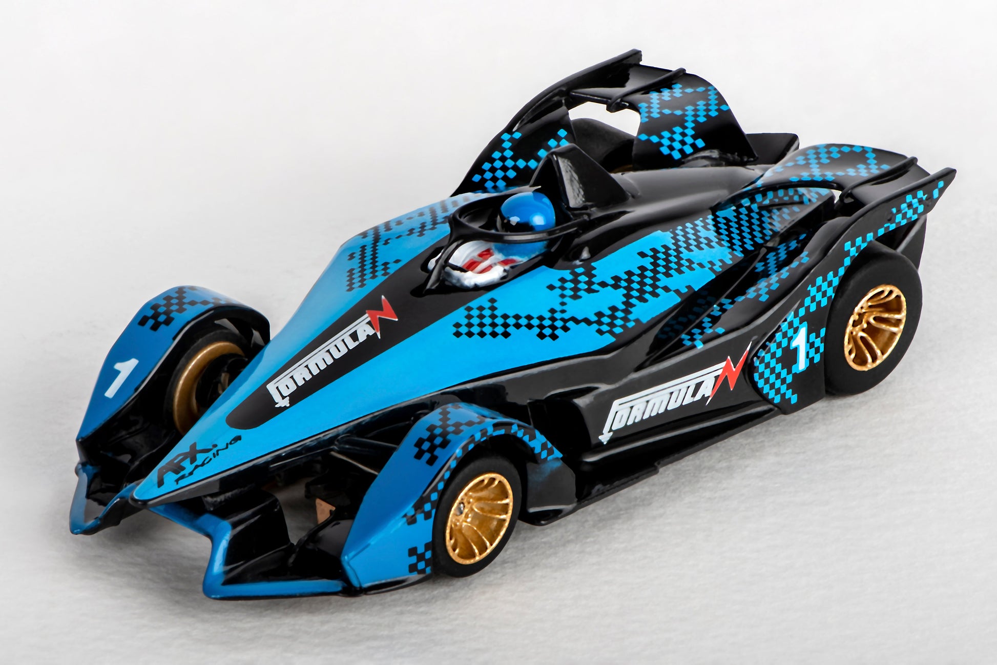 Formula N Blue/Blue/Silver Mega G+  | 22039 | AFX/Racemasters-AFX/Racemasters-[variant_title]-ProTinkerToys