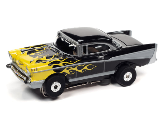 Black & Yellow Flame 1957 Chevrolet Bel Air | CP7818 | Auto World