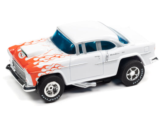 1955 Chevy Bel Air White with Red Flames | CP7903 | Auto World