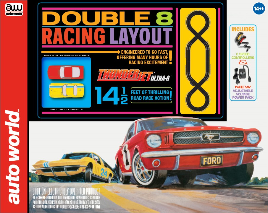 14.5' Double 8 Racing Slot Race Set | SRS341 | Auto World